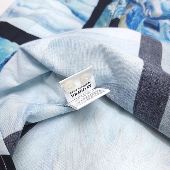 52 Greek Street Shirt‎ Mens M Blue Wolf Owl Animal Soho London - Picture 5 of 6